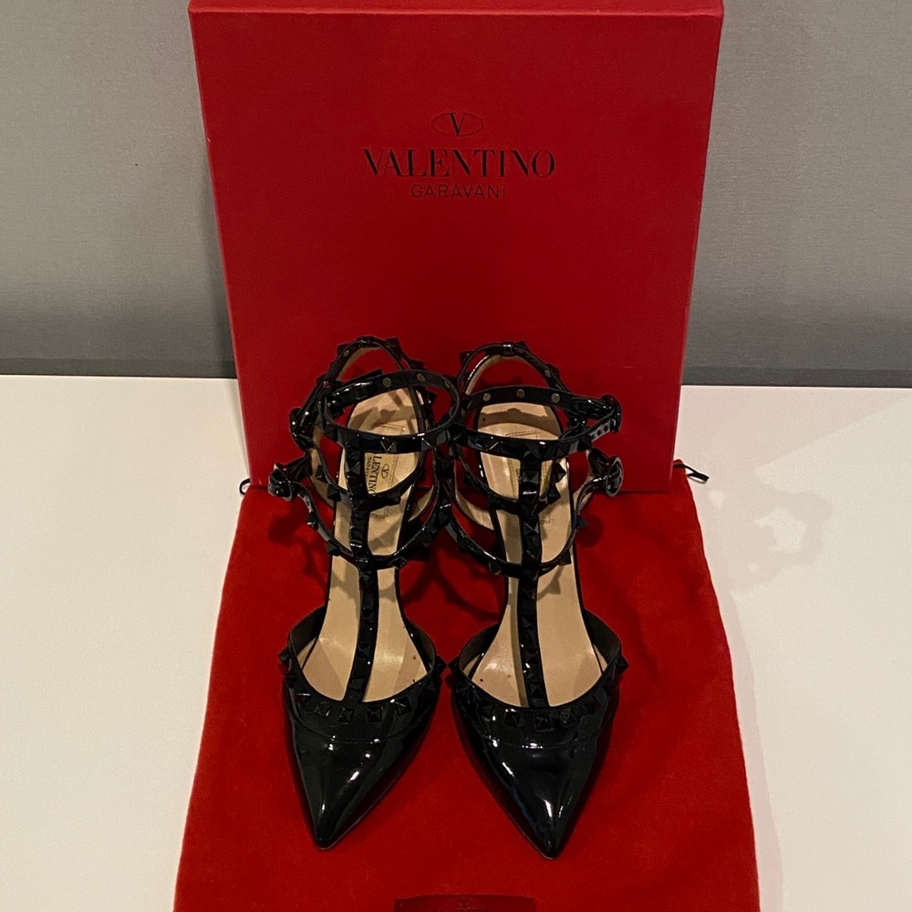 Valentino Black Patent Leather Heels